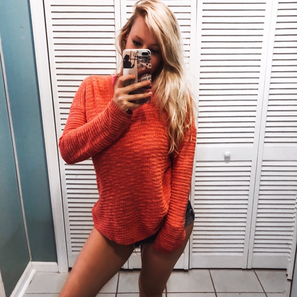 Calvin Klein Jeans | Pink/Orange Knit Sweater - Picture 2 of 5